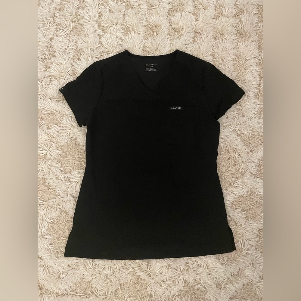 NEW Jaanuu Size XXS Black Scrub Top